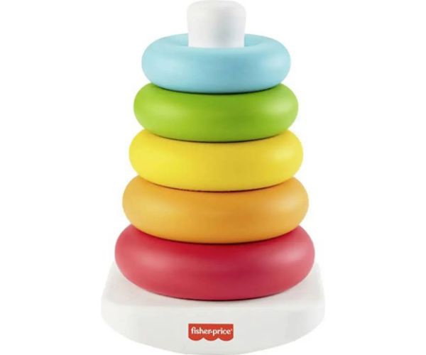 Fisher-Price: ECO colorat piramidă inele jucărie bebeluș - Mattel
