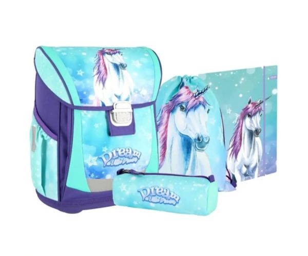 Spirit: Cool Little Dream unicorn ergonomic rucsac, ghiozdan set de 4 bucăți
