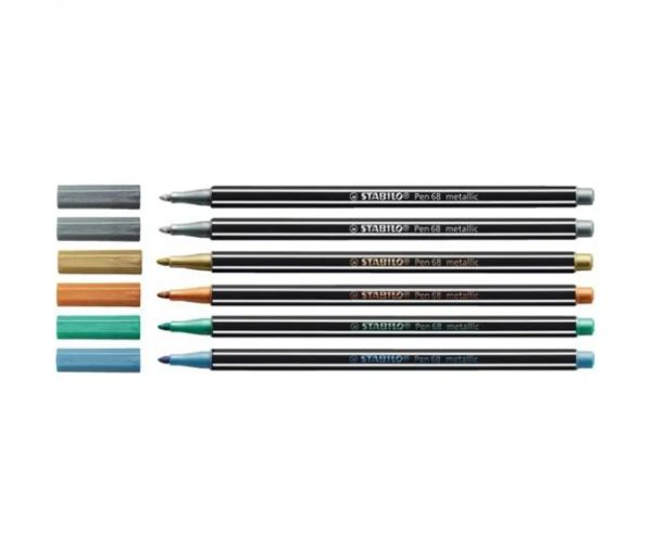 Stabilo: Pen 68 metal culori set marker 6 bucăți în cutie metal
