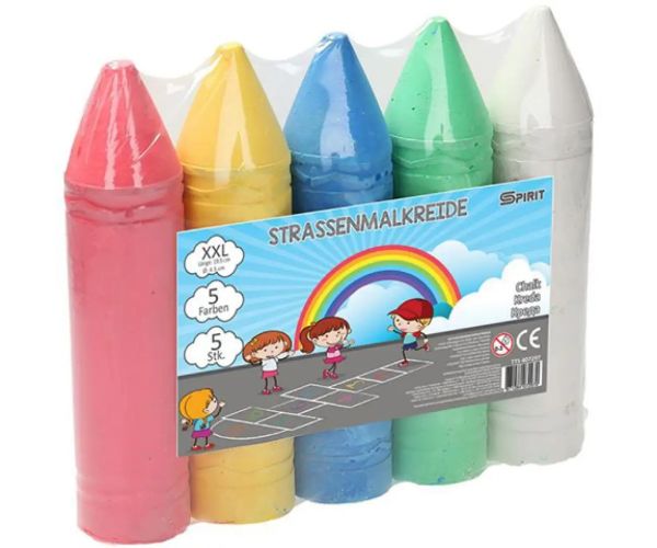 Spirit: XXL mărime cretă asfalt colorată 5 bucăți set