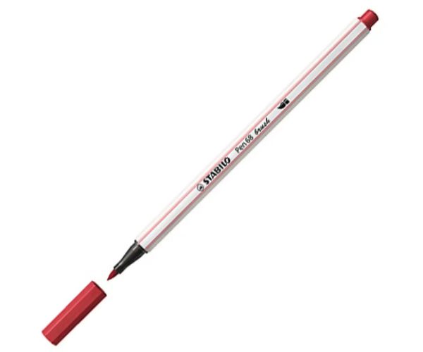 Stabilo: Pen 68 brush culoarea roșu închis