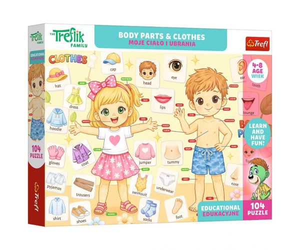 Puzzle educativ cu piese și haine Treflik 104buc - Trefl