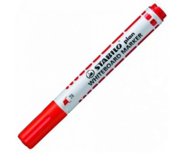 Stabilo: Plan WhiteBoard marker vârf tăiat culoarea roșie