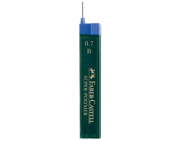 Faber-Castell: Super Polymer mină 0,7mm 12 bucăţi B