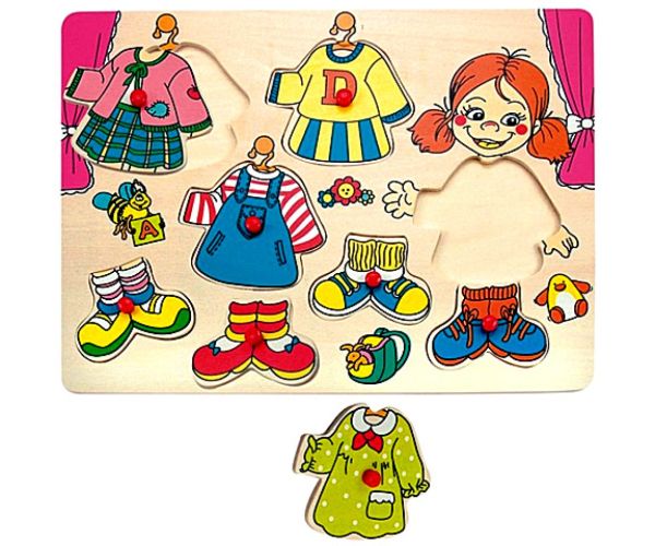 Puzzle forme îmbracă fetiţa