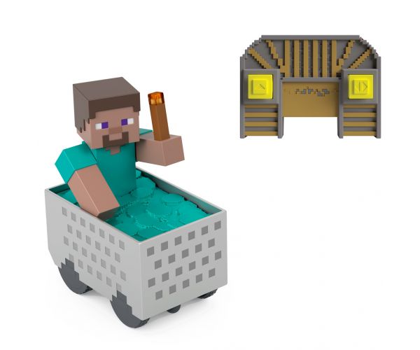 Minecraft RC excavator cu telecomandă cu figurina Steve – Mattel