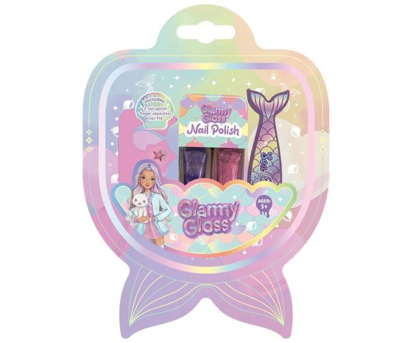 Luna: Glammy Gloss – Set de lacuri de unghii cu sirene, 2 lacuri de unghii și accesorii