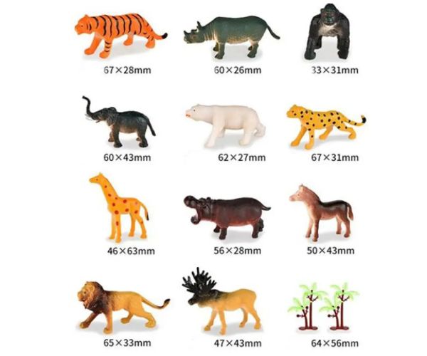 Dino World: animale sălbatice set figurine