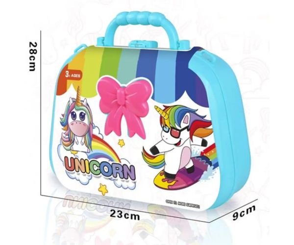 Unicorn pink măsuță pentru frumusețe cu accesorii 23x28x9cm