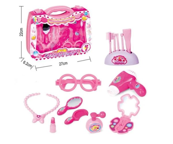 Pretty Girl set de înfrumusețare în valiză transportabilă cu ochelari și accesorii