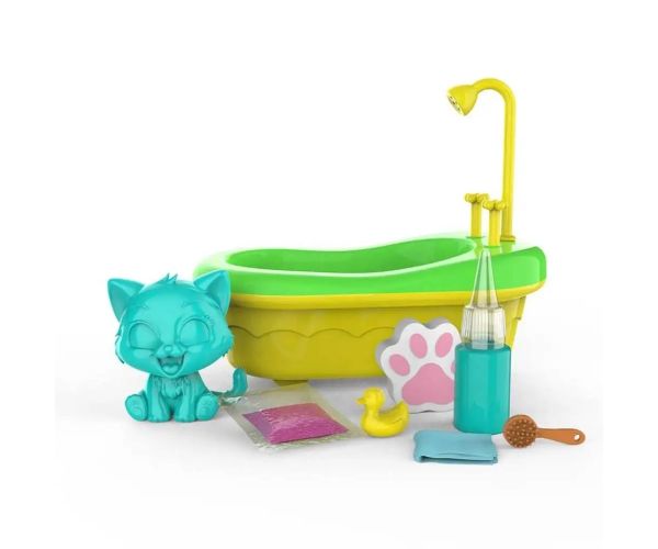 Washy Friends: Pisici de baie Color Reveal cu cadă și accesorii - Cirmi