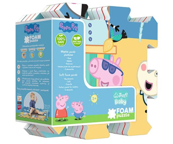 Peppa Pig în vacanță puzzle burete - Trefl
