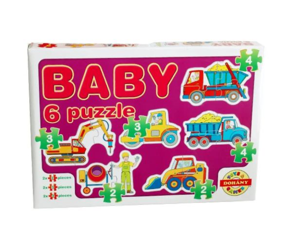 Baby Puzzle maşini utilitare - D-Toys