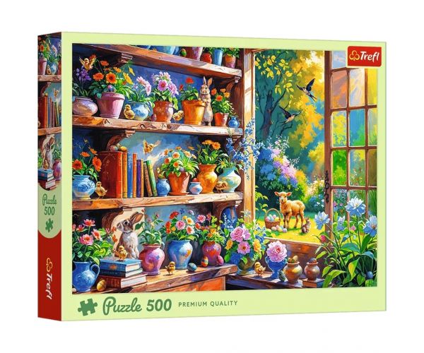 Dimineața de primăvară în casa cu flori – puzzle de 500 de piese – Trefl
