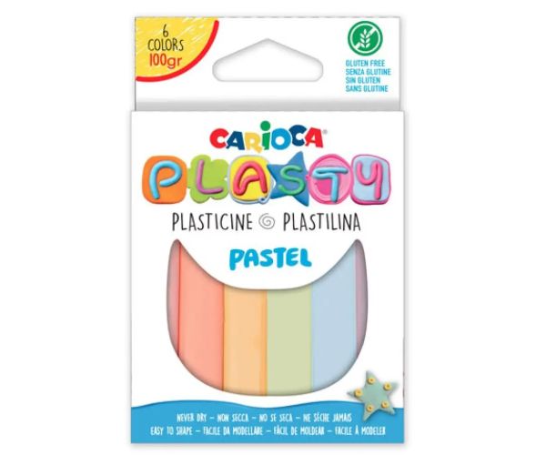 Plastilină colorată pentru modelare 6 bucăți 100g - Carioca