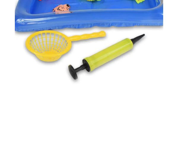 Jucărie de pescuit cu piscină gonflabilă și undiță telescopică