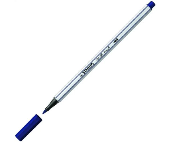 Stabilo: Pen 68 brush marker albastru închis