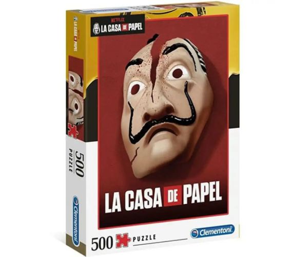 La Casa De Papel: Dali mască 500 bucăți puzzle - Clementoni