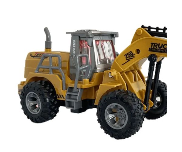 Mașină de lucru excavator cu telecomandă RC cu efecte de lumină la scară 1/30 24 cm