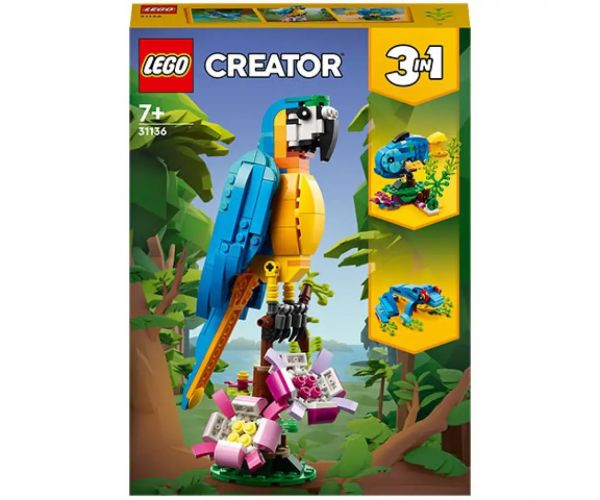 LEGO® Creator: Papagal exotic 3 în 1 (31136)