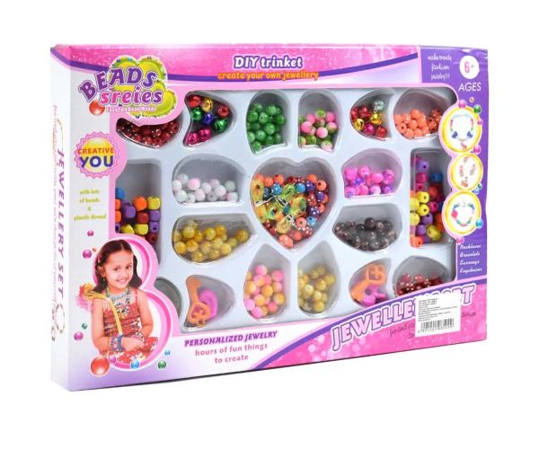 Beads Series set de făcut bijuterie cu mărgele și cheie 300+ mărgele