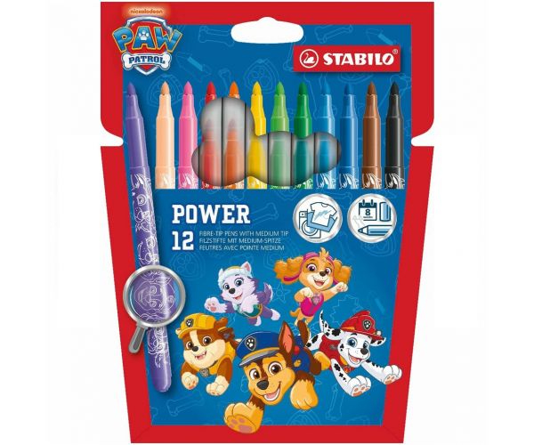 Stabilo: Paw Patrol Power creion cu vârf gros 12 bucăți set