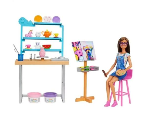 Barbie: Studio de reîncărcare set de joacă cu păpușă - Mattel