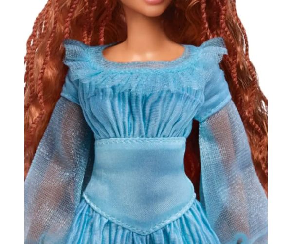 Disney Mica Sirenă: Ariel păpușă în rochie albastră 30cm - Mattel