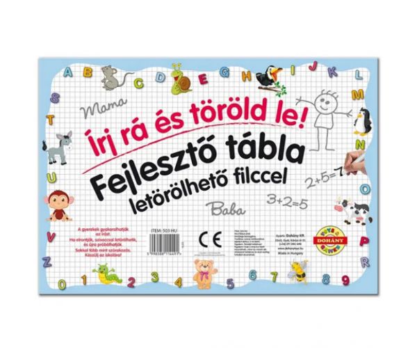 Tablă de desen pentru dezvoltarea abilităților cu marker șters: Numere - D-Toys