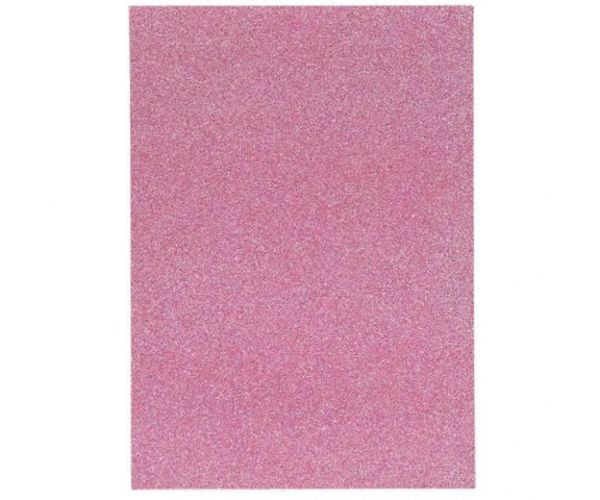 Spirit: Autoadeziv foaie burete spumă sclipici culoarea pink mărimea A4 1bc