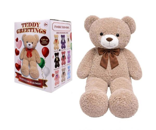 Teddy Greetings: Oat Cheer ursuleț de pluș alb în cutie de cadou 120cm