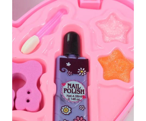 S&Lí Cosmetics: Paleta de machiaj și unghii premium într-o cutie cu trei niveluri în formă de inimă