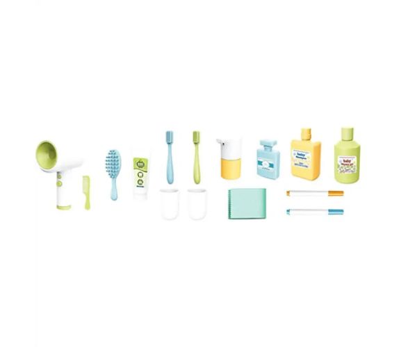 Chiuvetă baie culoarea albastră cu sunete și lumini 16 bucăți set