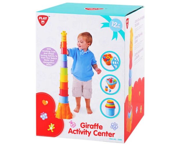 Playgo: Centru activ cu girafă pentru bebeluși