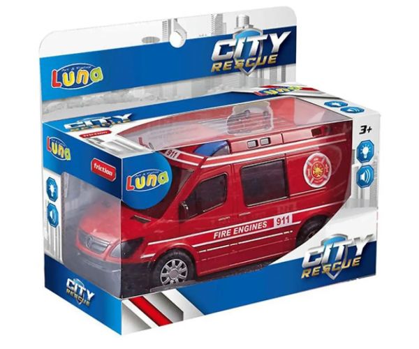 City Rescue microbuz de pompieri cu efecte de sunete și lumini
