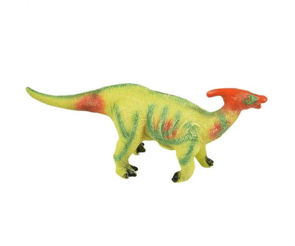 Dino World: Figurină dinozaur Parasaurolophus cu sunet, material vinyl cu umplutură de bumbac 35cm