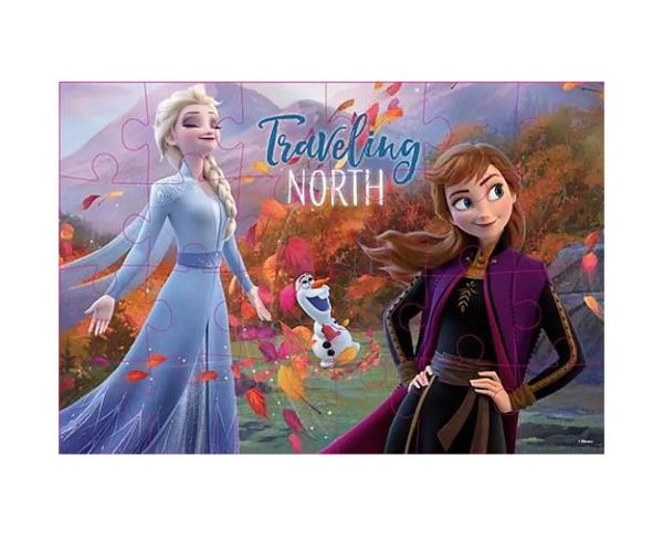 Frozen 2 in 1 puzzle se poate colora 24 bucăți cu poster