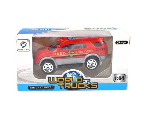 World of Trucks: Mașină de pompieri 7 cm în diferite versiuni