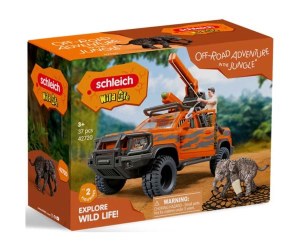 Schleich: Wild Life Aventura cu SUV set de joacă (42720)
