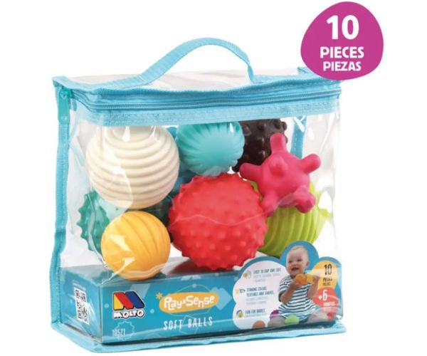 Molto: set 10 bucăți mingi moi