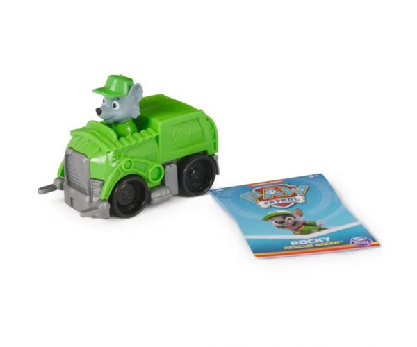 Paw Patrol: Rescue Racers Rocky cu camionul de gunoi - Spin Master