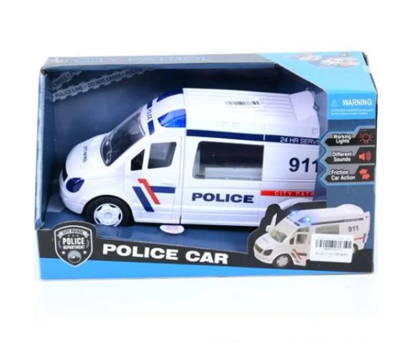 Furgon de poliție cu roți de balansare cu lumină și sunet