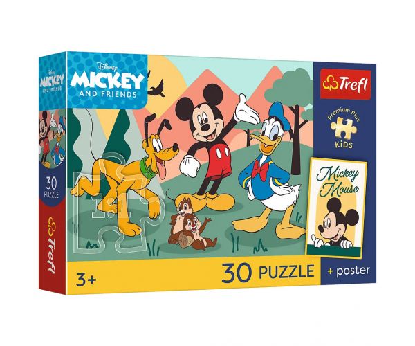 Mickey Mouse și prietenii 30 de piese puzzle premium - Trefl