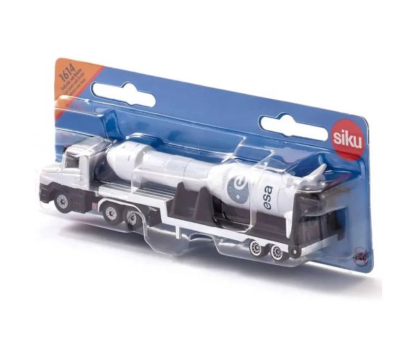 Camion misiune spațială SIKU cu rachetă și remorcă 1/87