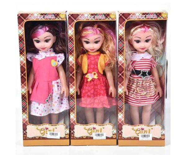 Lovely Doll 36cm păpușă de modă pink șuvițe trei variante cu efecte de sunete 1bc