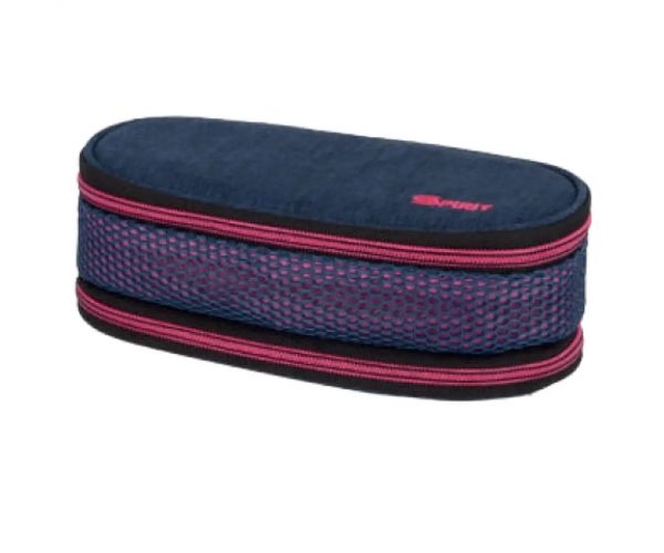 Spirit: My Bag albastru și roz penar oval două compartimente