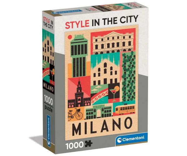 Stil în orașul Milano puzzle de 1000 de piese - Clementoni