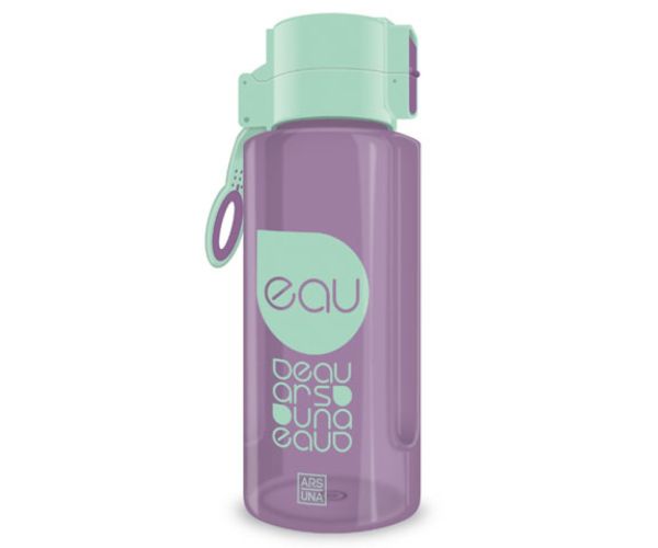 Sticlă pentru apă pastel verde-mov 650ml