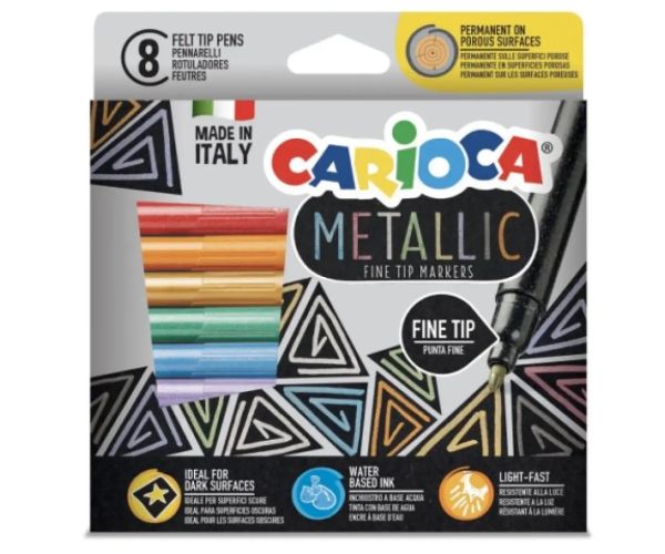 Metallic 8 bucăți de marker colorat - Carioca
