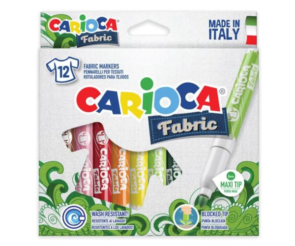 Set markere textil 12 bucăţi - Carioca
